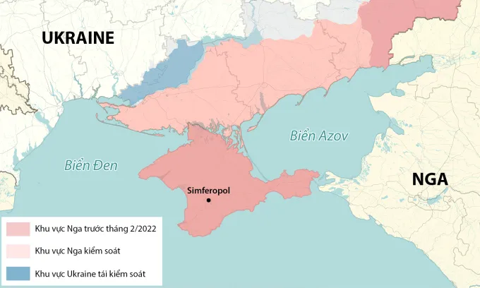 Bán đảo Crimea và khu vực xung quanh