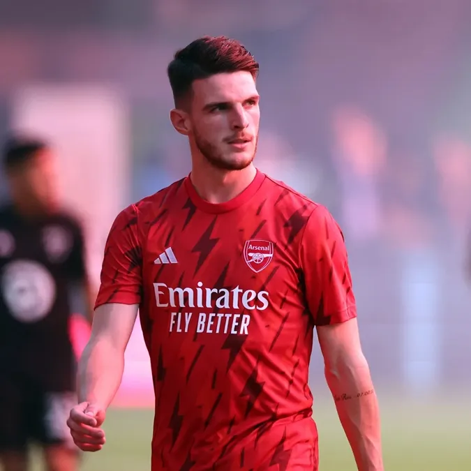 Declan Rice không kịp góp mặt cùng toàn đội Arsenal. Ảnh: Internet