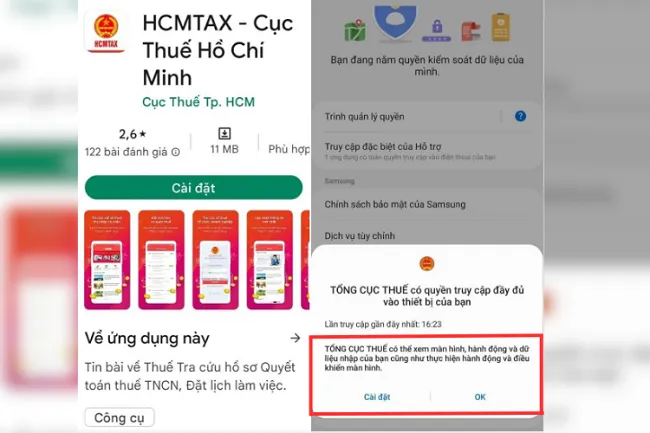 Cảnh báo thủ đoạn cài phần mềm thuế giả mạo bị lừa tiền 1