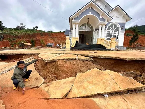 Lâm Đồng: Khu vực dự án hồ chứa Đông Thanh sạt lở 1