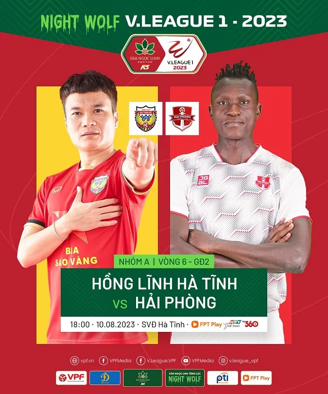 Lịch thi đấu V-League hôm nay: Hà Tĩnh vs Hải Phòng (18h00 ngày 10/08)