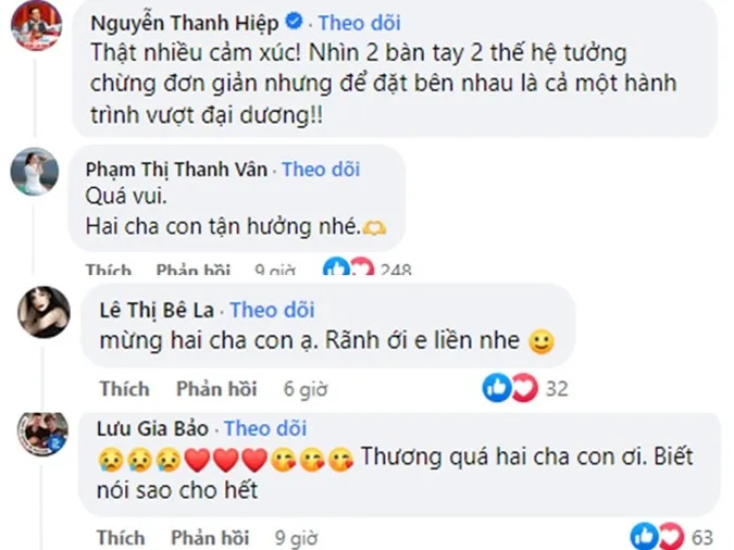 Phùng Ngọc Huy hội ngộ con gái Lavie, dàn sao Việt đồng loạt chúc mừng 3