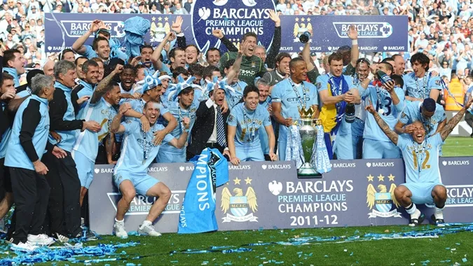 Mùa giải 2011-12 Man City có chức vô địch Ngoại hạng Anh đầu tiên sau 44 năm. Ảnh: Internet