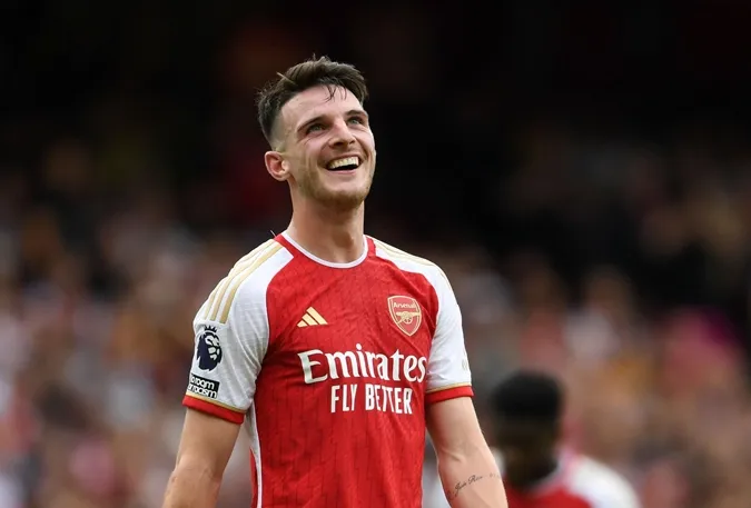 Declan Rice đem lại cho Arsenal nhiều lựa chọn chiến thuật. Ảnh: Internet