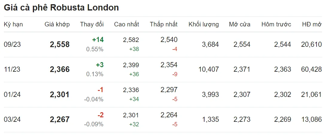 Giá cà phê hôm nay 22/8/2023: Sắc xanh bao phủ thị trường 2