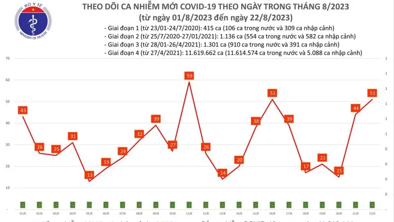 Ngày 22/8: Cả nước có 51 ca mắc mới Covid-19 1