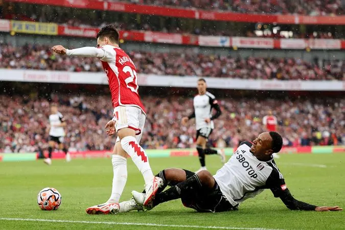 Fabio Vieira tạo dấu ấn rõ nét trước Fulham - Ảnh: Internet