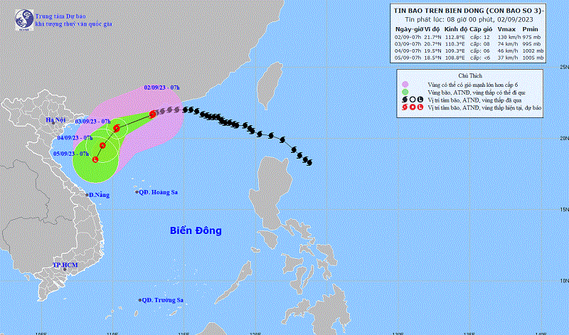 Bão số 3 giật cấp 14 1