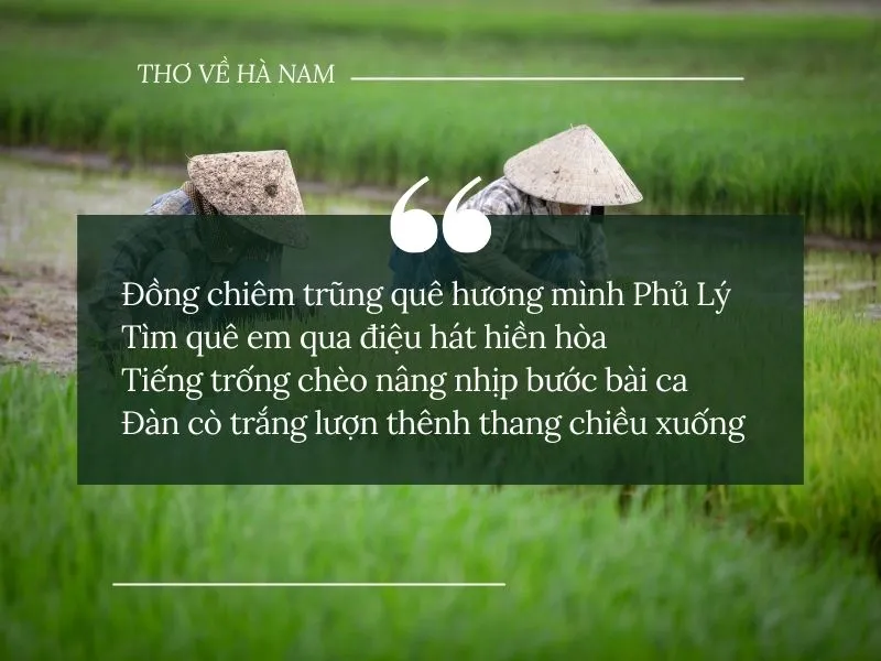 Tuyển tập thơ về Hà Nam hay nhất, ca dao, tục ngữ về Hà Nam 3