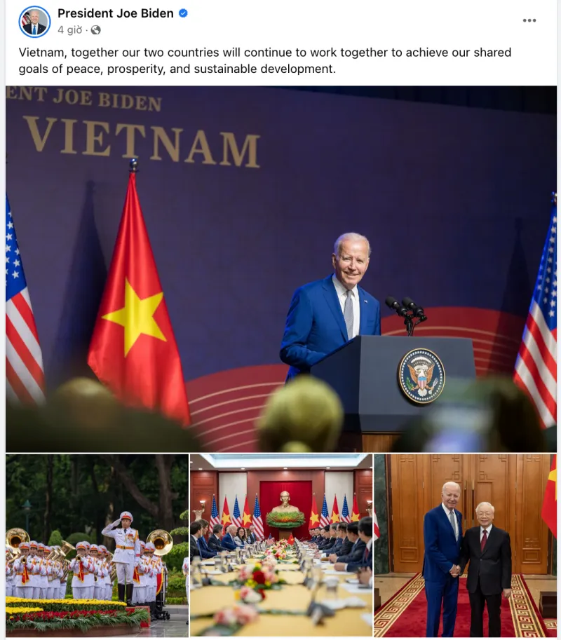 Tổng thống Joe Biden: Việt Nam - Mỹ tiếp tục hợp tác vì hòa bình, thịnh vượng và phát triển bền vững 1