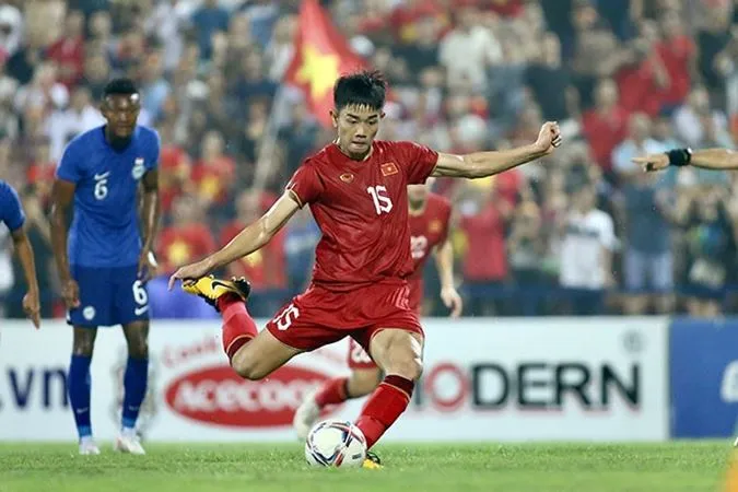 Đình Bắc giúp U23 Việt Nam sớm vươn lên dẫn trước - Ảnh: Internet