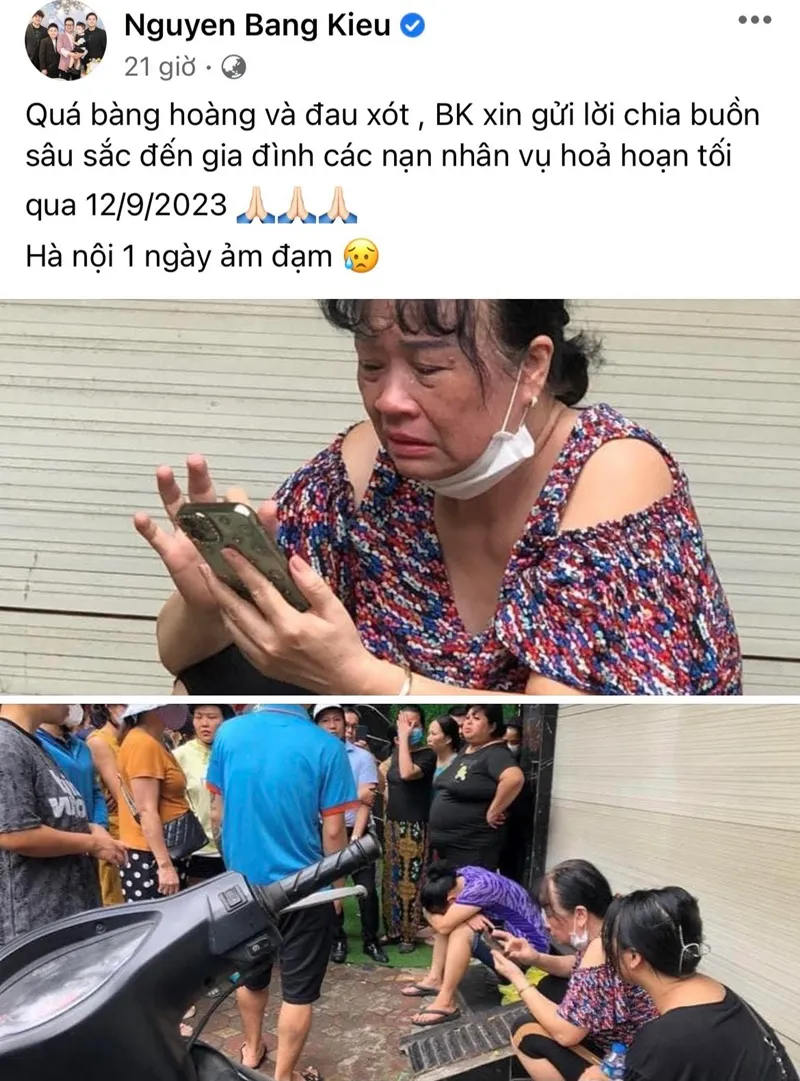 Cháy chung cư mini ở Hà Nội: Sao Việt gửi lời chia buồn, MC Thành Trung bàng hoàng hay tin người quen gặp nạn 10