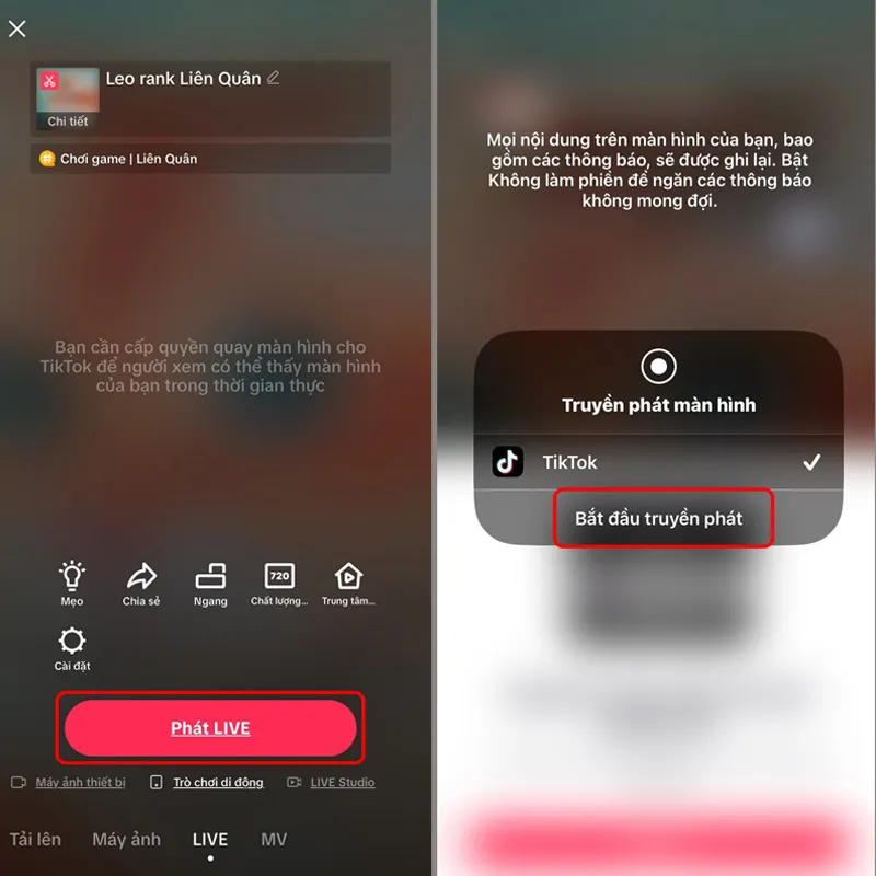 cách livestream game trên tiktok 4