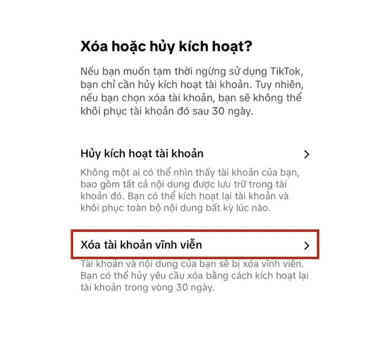 Cách Xoá Tài Khoản Tiktok Vĩnh Viễn Nhanh Nhất 7