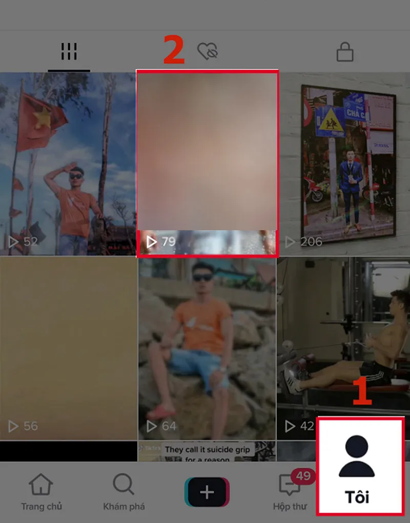 Cách xóa video trên TikTok 1