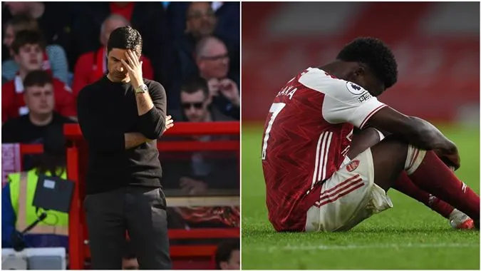Arteta tiết lộ mất Saka ít nhất 2 trận - Ảnh: Internet