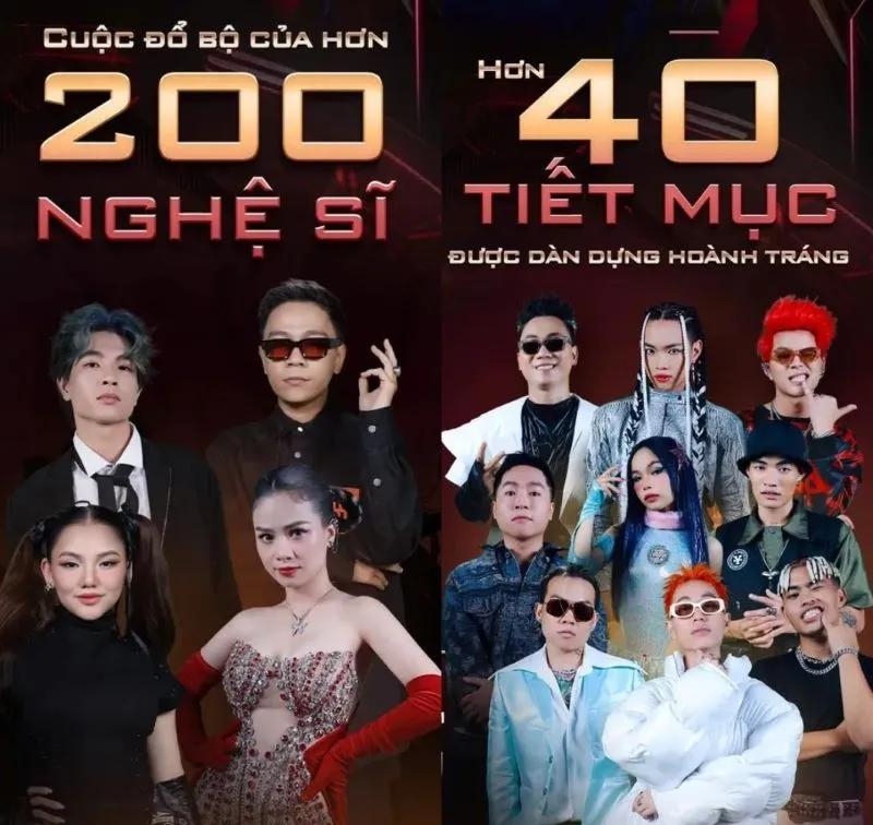 Rap Việt all-star concert 2023 quy tụ 200 nghệ sĩ tham gia, 40 tiết mục hoành tráng đổ bộ 1