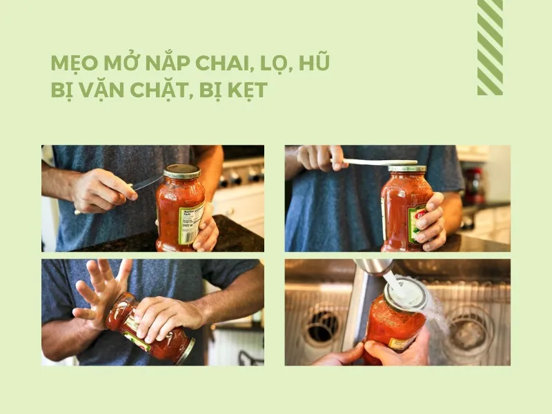 Cách mở nắp chai, nắp lọ không cần dụng cụ, không tốn sức 4