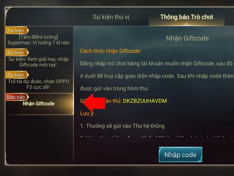 Cách nhập code, Giftcode Liên Quân Free 2023 mới nhất 3