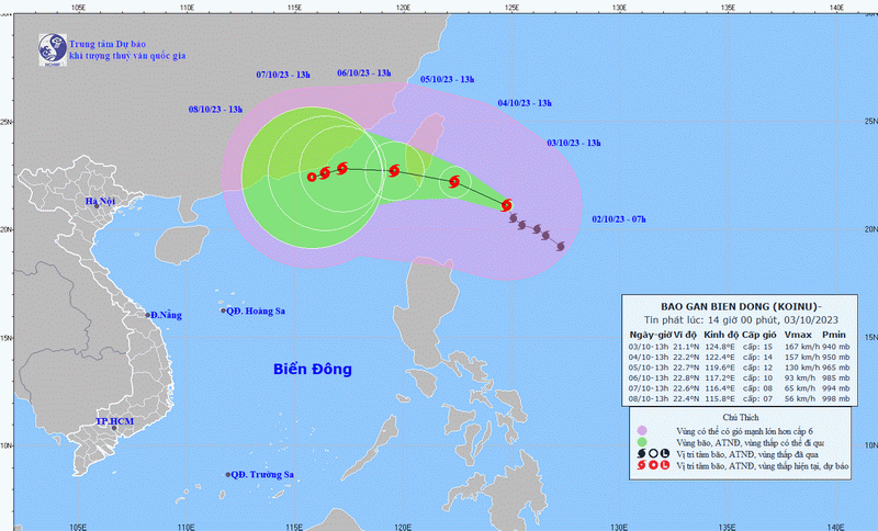 Chủ động ứng phó trường hợp bão Koinu vào Biển Đông 1