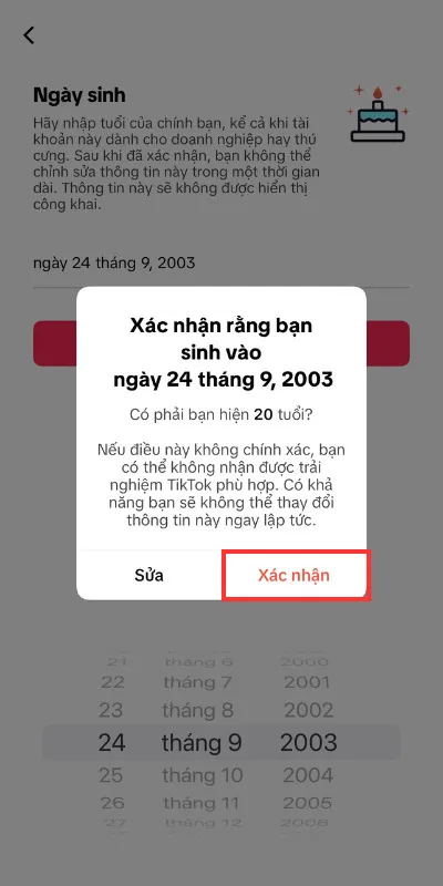 Cách xác minh 18 tuổi trên TikTok cực đơn giản 9