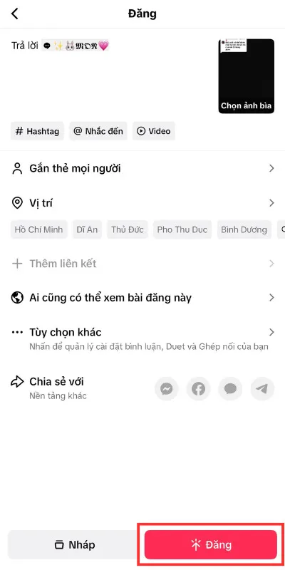 Cách trả lời bình luận trên TikTok bằng video, chữ mới nhất 2023 10