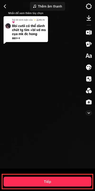 Cách trả lời bình luận trên TikTok bằng video, chữ mới nhất 2023 9