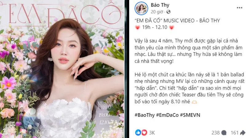 Bảo Thy sẽ comeback với MV mới trong tháng 10 này 2