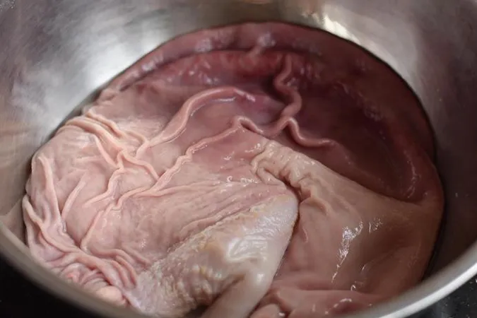 How to clean pig intestines to be white and fragrant, and crispy 2