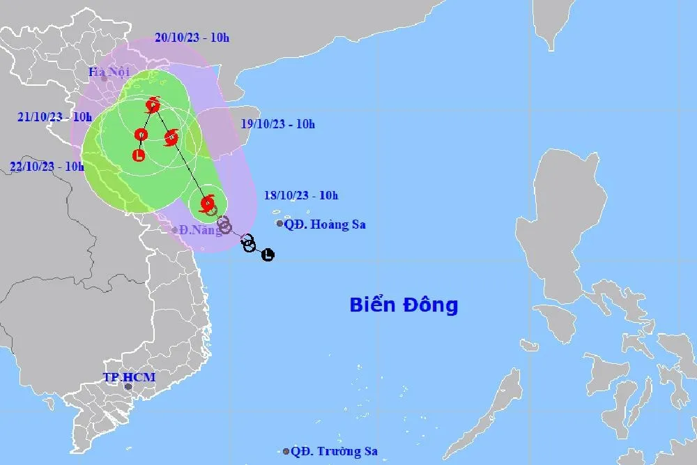 Trưa 18/10, áp thấp nhiệt đới mạnh lên thành cơn bão số 5 1