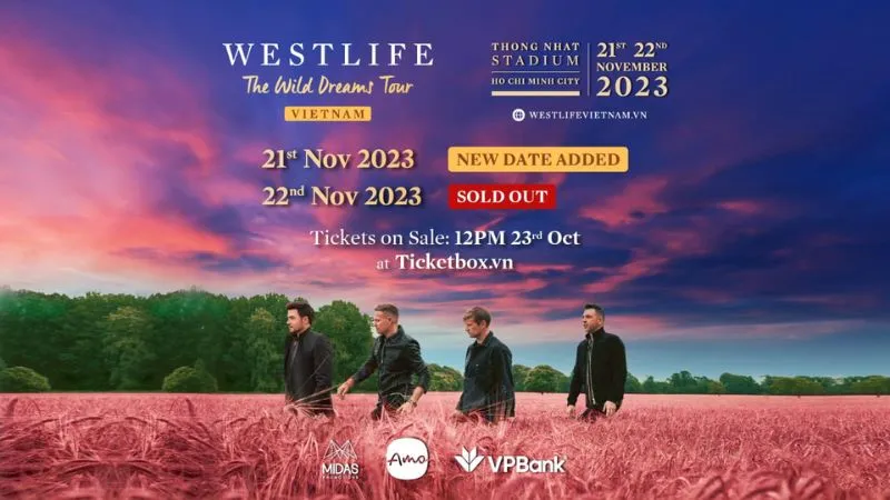 Concert Westlife thông báo mở bán thêm đêm diễn thứ 2 2