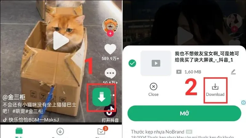 Cách tải video Douyin không logo về điện thoại và máy tính nhanh nhất 8