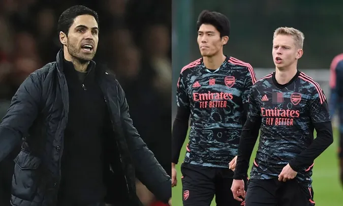 CĐV Arsenal kêu gọi Arteta nên loại Zinchenko - Ảnh: Internet