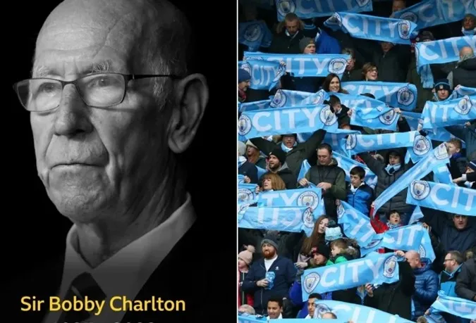 Man City phạt nặng người xúc phạm Sir Bobby Charlton - Ảnh: Internet