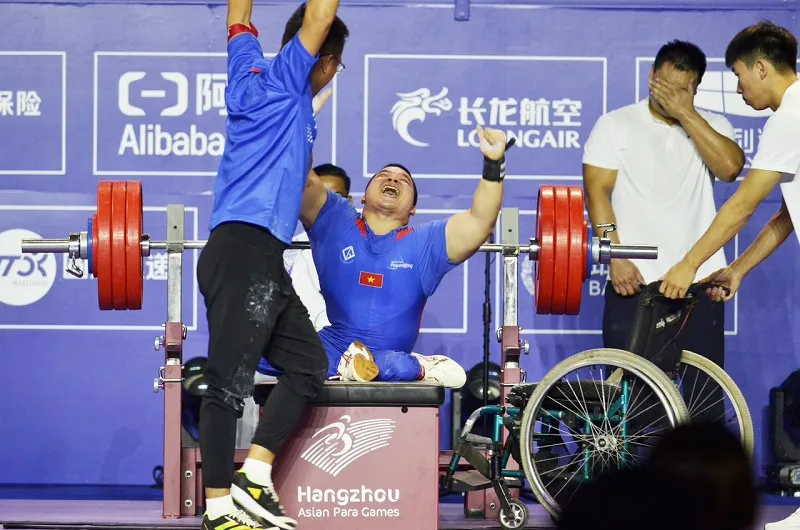 Lực sĩ Nguyễn Bình An không thể bảo vệ tấm HCV dù phá kỷ lục Asian Para Games
