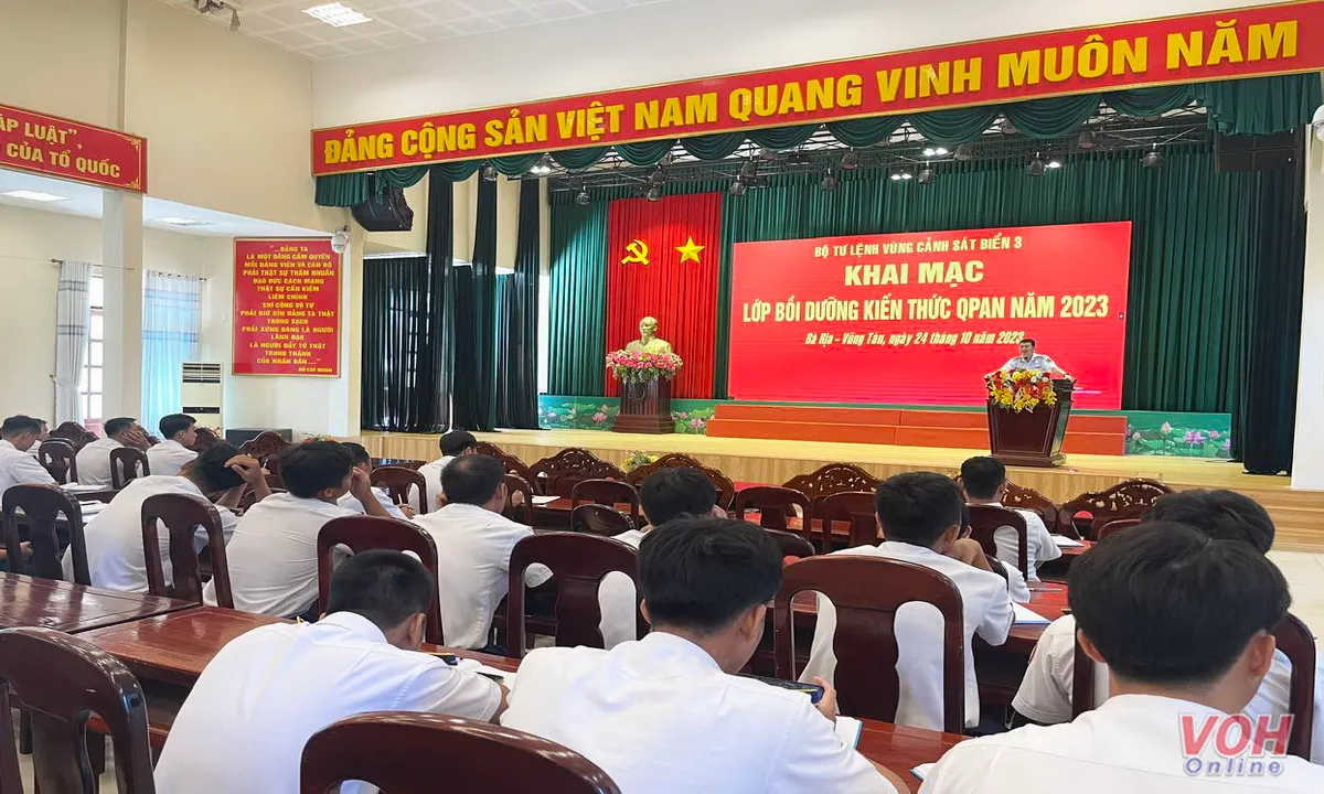 Bộ Tư lệnh Vùng Cảnh sát biển 3 bồi dưỡng kiến thức Quốc phòng và An ninh năm 2023 1