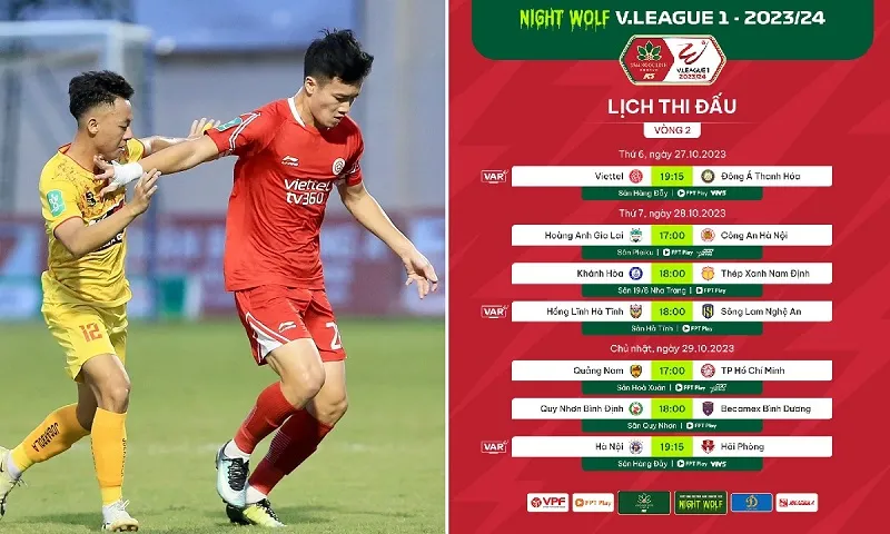 Lịch thi đấu V-League vòng 2: Viettel vs Thanh Hóa | HAGL vs Công An Hà Nội