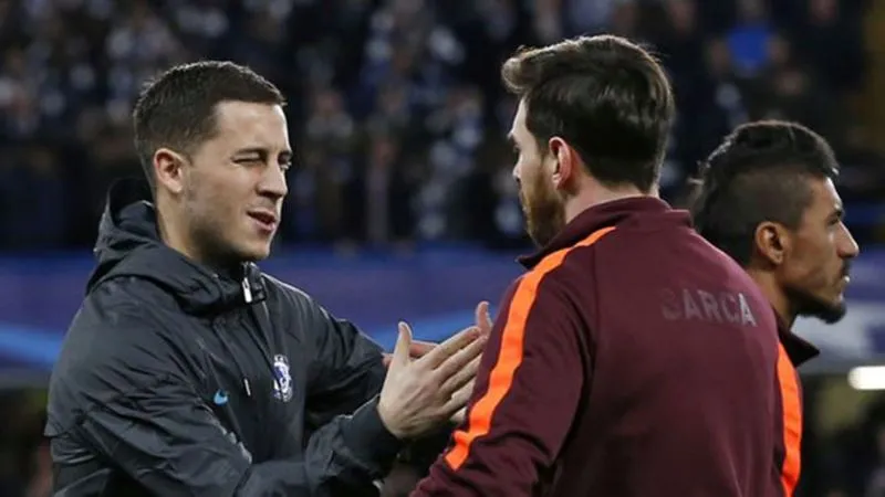 Eden Hazard ủng hộ Messi giành Quả bóng vàng 2023 - Ảnh: Internet