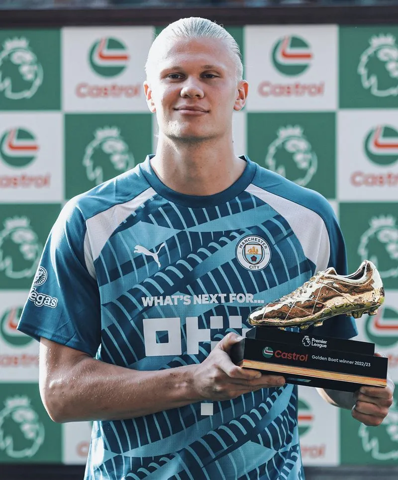 Haaland có 1 mùa giải xuất sắc nhưng vẫn thất bại trước Messi - Ảnh: Internet