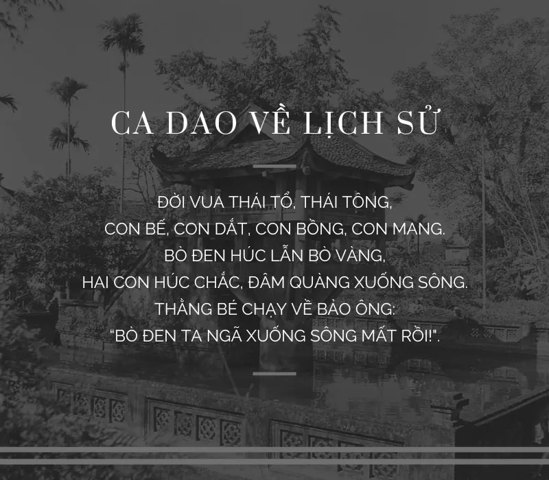 Những câu ca dao, bài thơ về lịch sử Việt Nam ý nghĩa 8