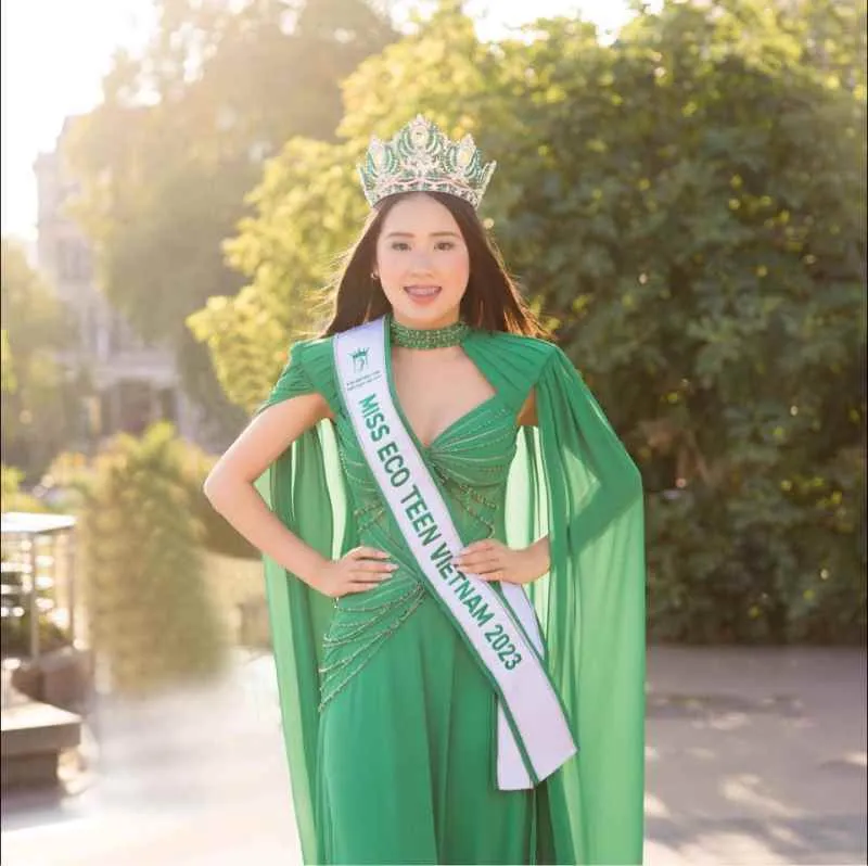 Đại diện Việt Nam đạt Á hậu 1 Miss Eco Teen International 2023 khi chỉ mới 14 tuổi 1