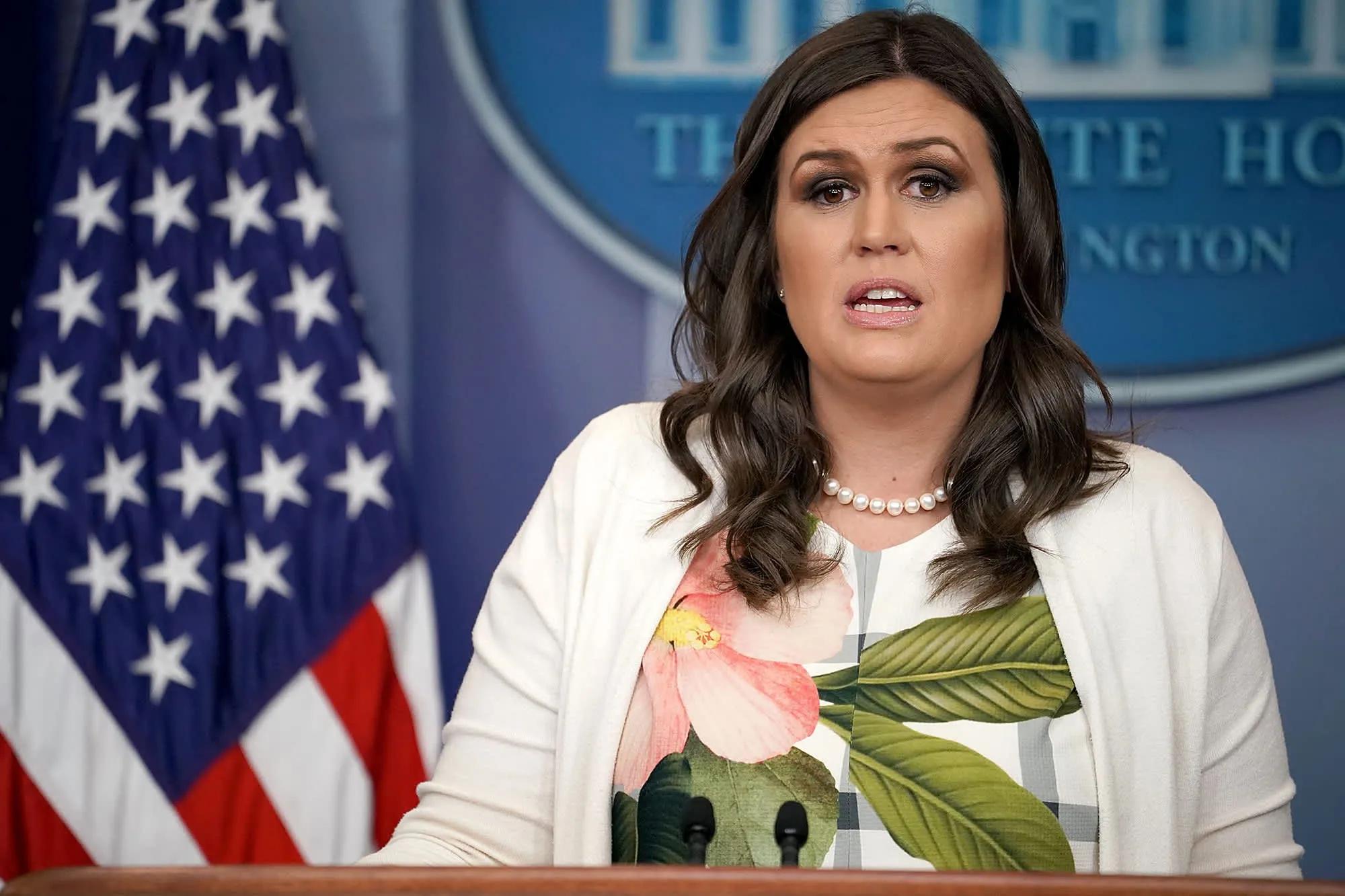 Thống đốc bang Arkansas Sarah Huckabee - Ảnh: CNBC