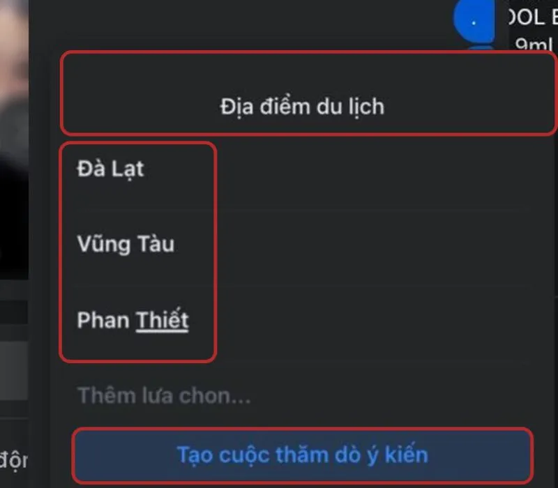 Hướng dẫn cách tạo bình chọn trên Messenger nhanh chóng 10