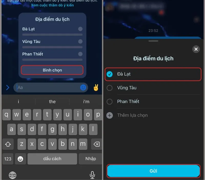 Hướng dẫn cách tạo bình chọn trên Messenger nhanh chóng 6