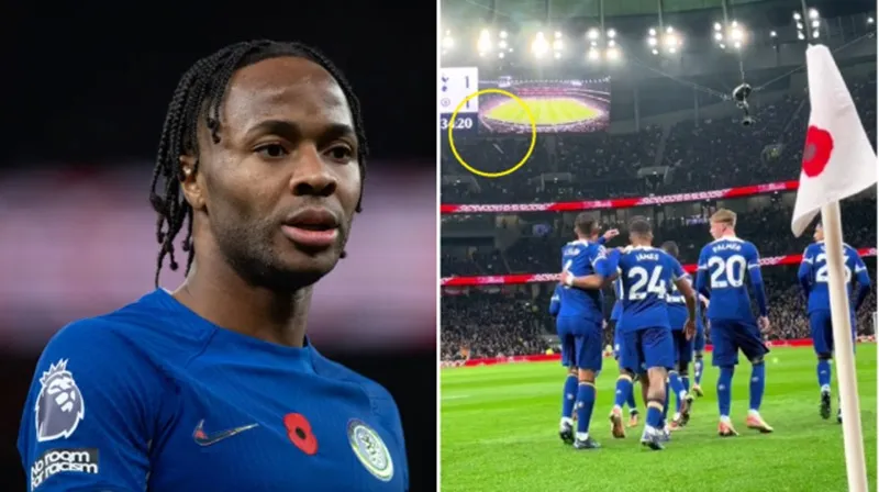 Sterling có hành vi thiếu kiểm soát trong trận đấu với Tottenham - Ảnh: Internet