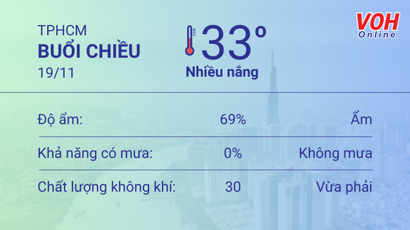 Thời tiết TPHCM 18/11 - 19/11: Sáng sớm trời mát, không mưa 5