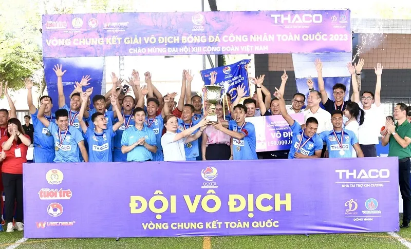 Công đoàn Hải Phòng trở thành nhà vô địch đầu tiên Giải bóng đá công nhân toàn quốc