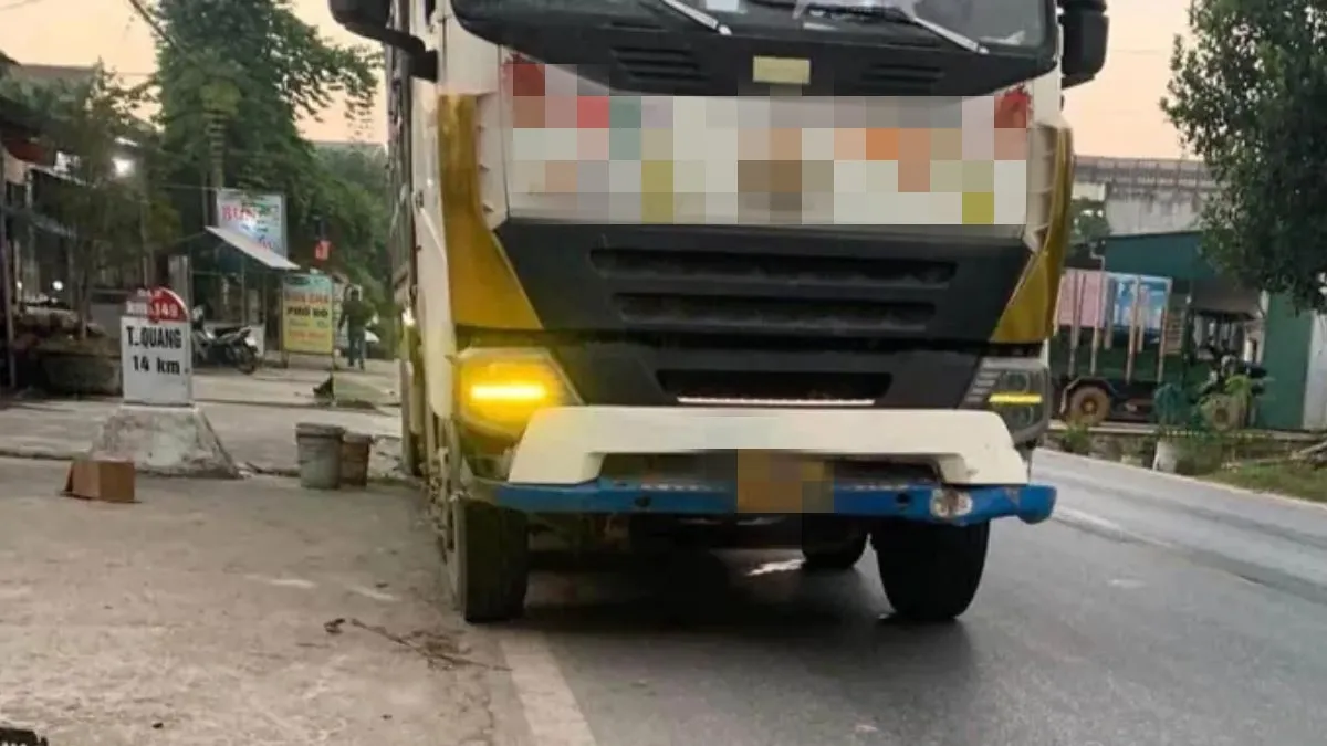 Hiện trường vụ tai nạn, Ảnh: Công an cup cấp 