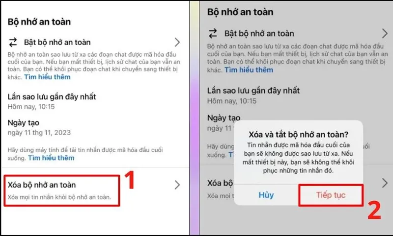 Hướng dẫn cách tắt mã hóa đầu cuối trên Messenger 8