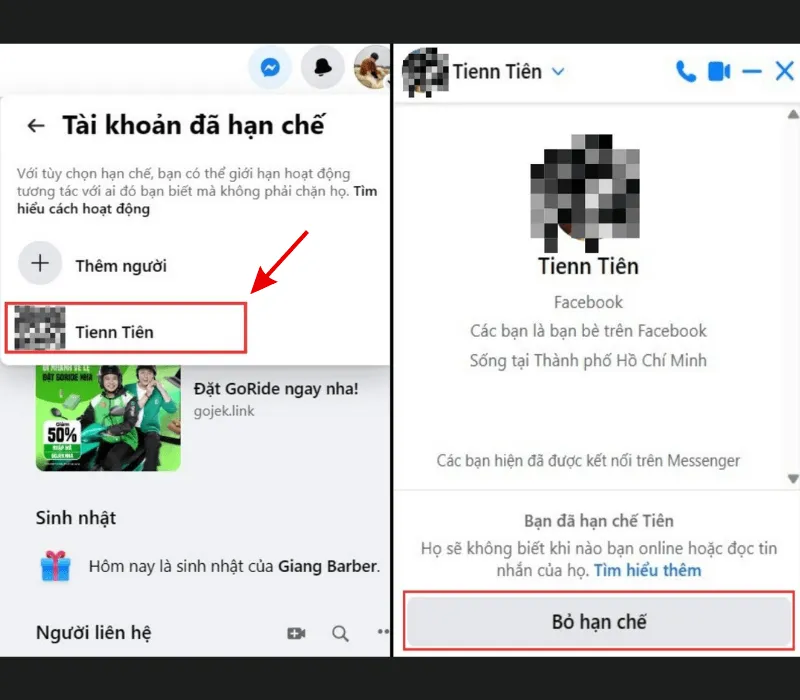 Cách bỏ hạn chế trên Messenger? Hướng dẫn chi tiết 5